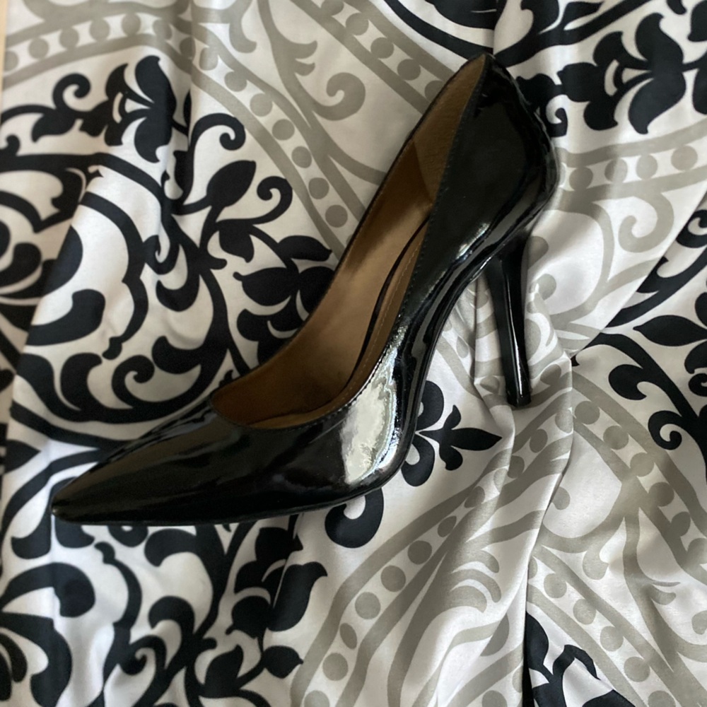 BCBGeneration Shiny Black Stiletto Heels